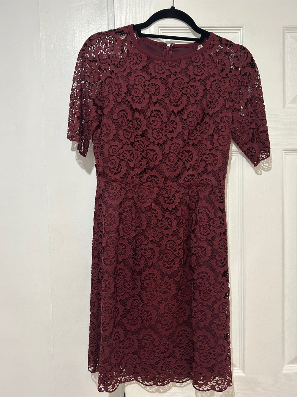 Madewell Burgundy Lace Midi Dress